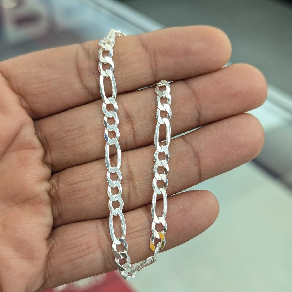 925 Sterling Silver Figaro Bracelet